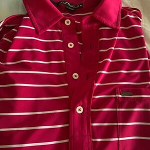 Pink Striped Polo Shirt
